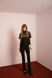 Blusa Peplum Renda Preta Anne Fernandes