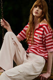 Blusa Polo Listrada com Patch Anne Fernandes