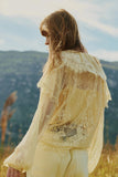 Blusa Renda Babados Amarelo Anne Fernandes