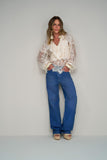 Blusa Renda Jabour Off White Anne Fernandes