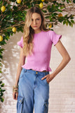 Blusa Tricot Frufru Púrpura Litt