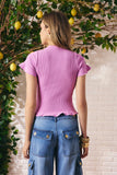 Blusa Tricot Frufru Púrpura Litt