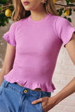 Blusa Tricot Frufru Púrpura Litt