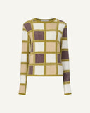 Blusa Tricot Larissa Quadriculado Verde Lafort