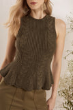 Blusa Tricot Tranças Oliva Litt