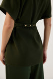 Blusa Túnica Gola Acetinada Verde Alecrim Lucidez