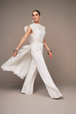 Blusa com Capa e Jabour Off White Anne Fernandes