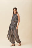 Blusa Tule Estampa Cestaria Voar