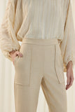 Calça Alfaiataria Twill Bege Lucidez