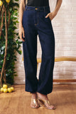 Calça Balloon Jeans Escuro Litt