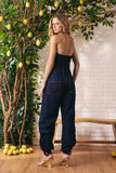 Calça Balloon Jeans Escuro Litt
