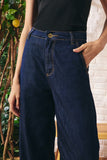 Calça Balloon Jeans Escuro Litt