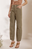 Calça Barrel Denim Oliva Litt