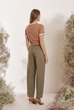 Calça Barrel Denim Oliva Litt