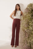 Calça Cargo Cotton Estruturado Cacau Litt