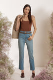 Calça Cigarrete Jeans Claro Dirty Litt