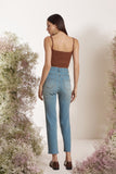 Calça Cigarrete Jeans Claro Dirty Litt