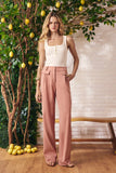 Calça Crepe Mix Lapela Rosewood Litt