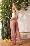 Calça Crepe Mix Lapela Rosewood Litt