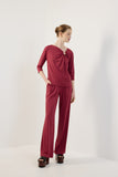 Calça Fluity Cós Elástico Vermelho Rubi Lucidez