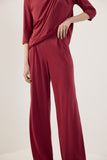 Calça Fluity Cós Elástico Vermelho Rubi Lucidez