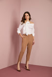 Calça Fuseau Alfaiataria Camel Anne Fernandes