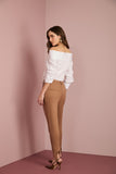 Calça Fuseau Alfaiataria Camel Anne Fernandes