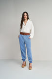 Calça Jeans Jogger Anne Fernandes