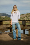 Calça Jeans Reta Slim Fit Anne Fernandes
