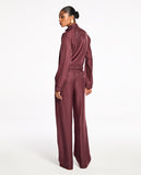 Calça Joy Organza Marrom Chelsea Lafort