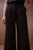 Calça London Pregas Preto Litt