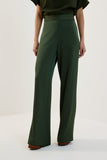 Calça Pantalona Acetinada Verde Alecrim Lucidez