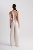 Calça Reta Acetinada Natural Alphorria