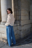 Camisa Jabour Chiffon Bordado Anne Fernandes