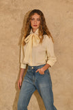 Camisa Laço e Renda Amarelo Candy Anne Fernandes