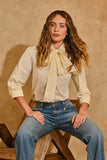 Camisa Laço e Renda Amarelo Candy Anne Fernandes