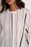 Camisa Matilda Listrado Preto Aleha