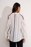 Camisa Matilda Listrado Preto Aleha