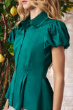 Camisa Tricoline Basque Verde Mediterrâneo Litt