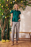 Camisa Tricoline Basque Verde Mediterrâneo Litt
