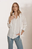 Camisa Tricoline Frufru Gola Off White Litt