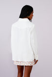 Camisa Tricoline Pala Vazada Off White Litt