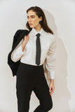 Conjunto Blazer e Calça Alfaiataria Preto Anne Fernandes