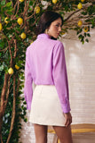 Camisa Voil Toscana Peitilho Purpura Litt