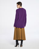 Cardigan Amplo Leila Tricot Roxo Manhattan Lafort