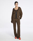 Casaco Amplo Jasmin Chevron Marrom Lafort