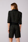 Casaqueto Tweed Xadrez Preto Litt
