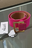 Cinto Crepe Fivela Quadrada Resina Pink Skazi