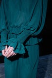 Conjunto Bata e Calça Chiffon Verde Anne Fernandes