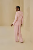 Conjunto Blazer Flor Calça Rosa Candy Anne Fernandes